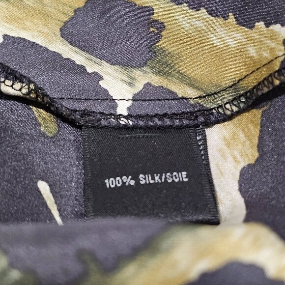 Lafayette 148 New York 100% Silk Top Blouse Shirt Women Size 12 - Picture 7 of 14